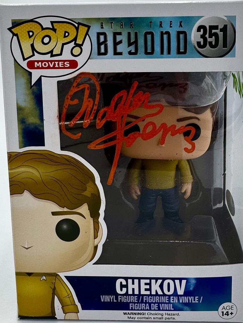 Walter Koenig signed "Chekov" Funko #351 w/character name - JSA COA